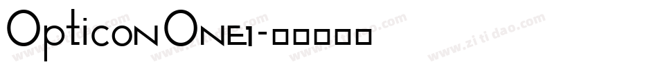 Opticon One1字体转换